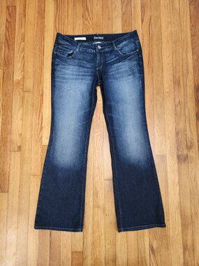 Decree Y2K Bootcut Flare Jeans Size 15 Dark Wash Stretch